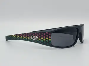 Locs Marijuana Style  Red Yellow and Green Sunglasses For Men and Women 8LOC9035-MJ