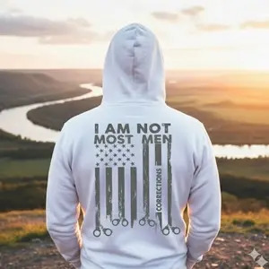 I Am Not Most Men Corrections Sweatshirt, Thin Gray Line Corrections Officer Hoodie for Men