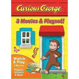 Curious George: 3-movies & Playset  [DVD Video Disc] 3 Pack