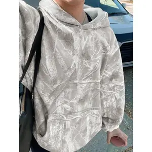 Unisex Casual Branch Print Hoodie, Soft Loose-Fitting Long Sleeve Pullover, Graduation & Back-To-School Wear, Fall StreetwearGift