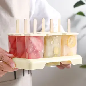 9-Cavity DIY Ice Cream Mold, Popsicle and Ice Cube Maker, Ice Cream Mold Set, Ice Cream Accessories, Ice Cream Stick Mold