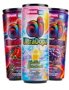 Ai UltraDopa Variety Pack v1 [Ready to Ship] - 12 Cans 3 Flavors Neuro-Performance Energy Drink for Motivation Focus and Mood Elevation