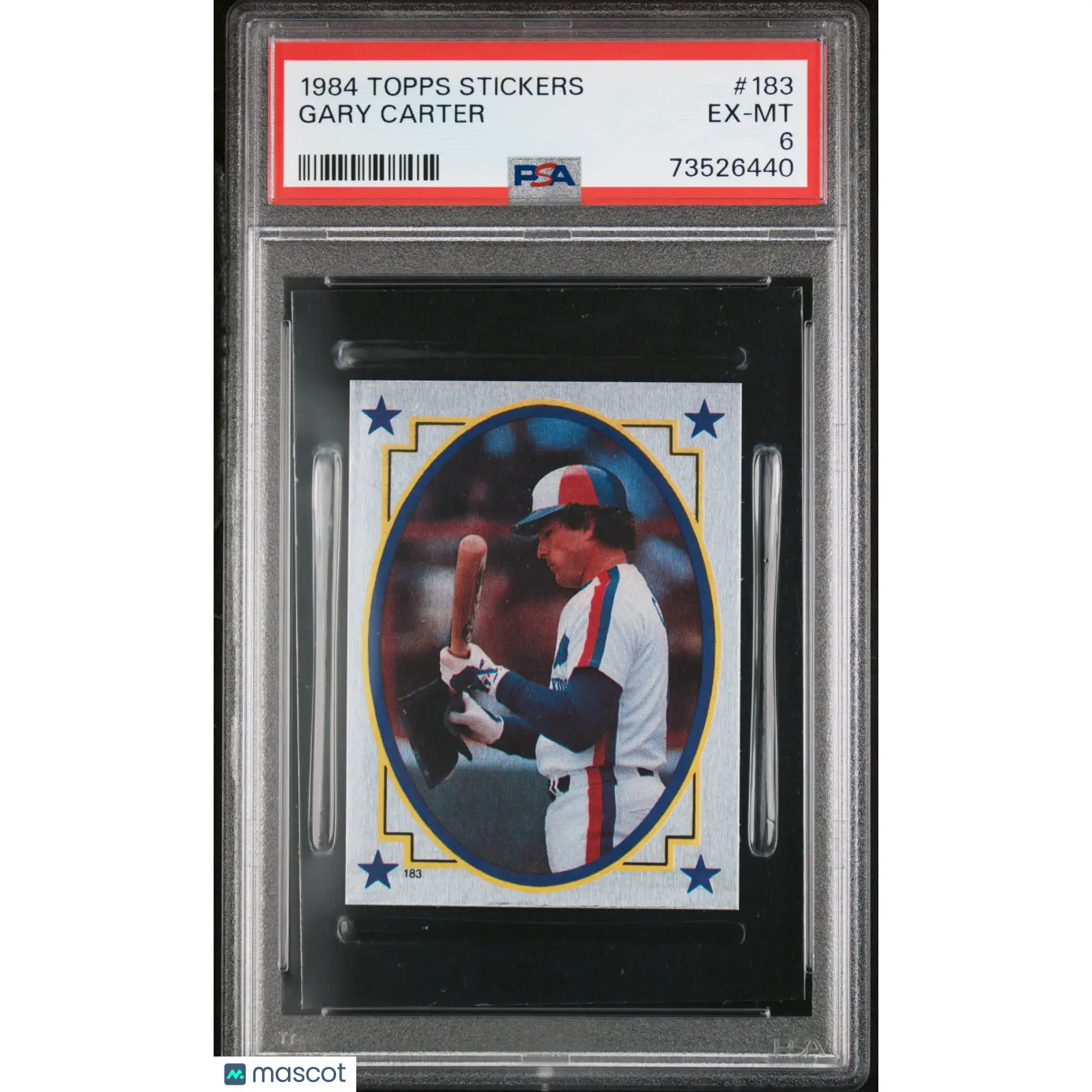 Gary Carter PSA 1984 Topps Stickers Baseball #183 6 73526440
