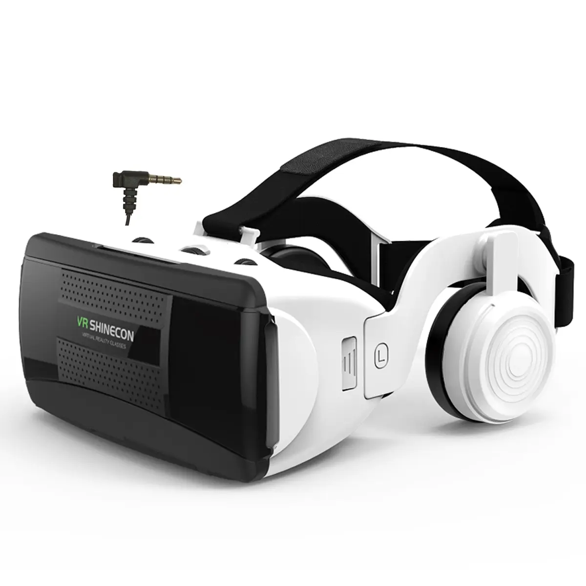 3D VR Glasses, Virtual Reality Headset, VR Headsets, Lenses Goggle Smart for Mobile iPhone Android Phone 4-6 Inches, Smartphone Cell Headphone Goggles Helmet, Wearable Game Movie Includes Audio Earphones, Immersive Entertainment Viar Binoculars Wirth