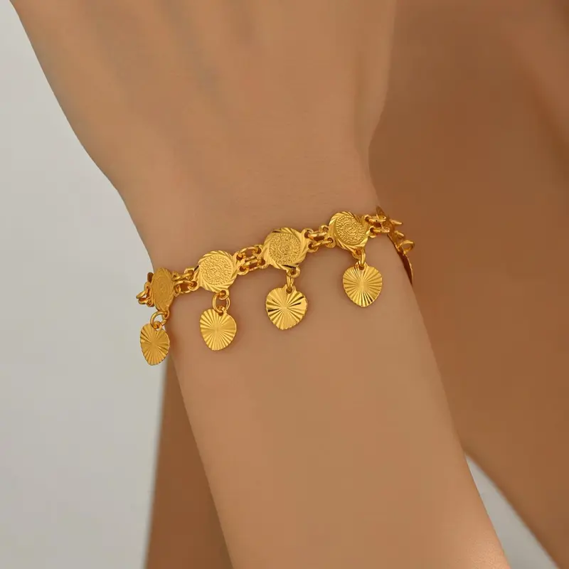 Women's Fashionable Coin Design Bracelet, Casual Trendy Bracelet, Exquisite Bracelet, Fashionable Jewelry for Women & Girls for Daily & Party Decoration, Fashion Bracelets, Pretty Bracelet