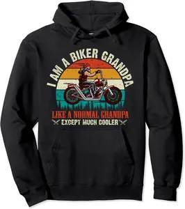 I Am A Biker Grandpa Like A Normal Grandpa Except Much Coole Pullover Hoodie - Michaelapa Shop 55B0CQS57B1F