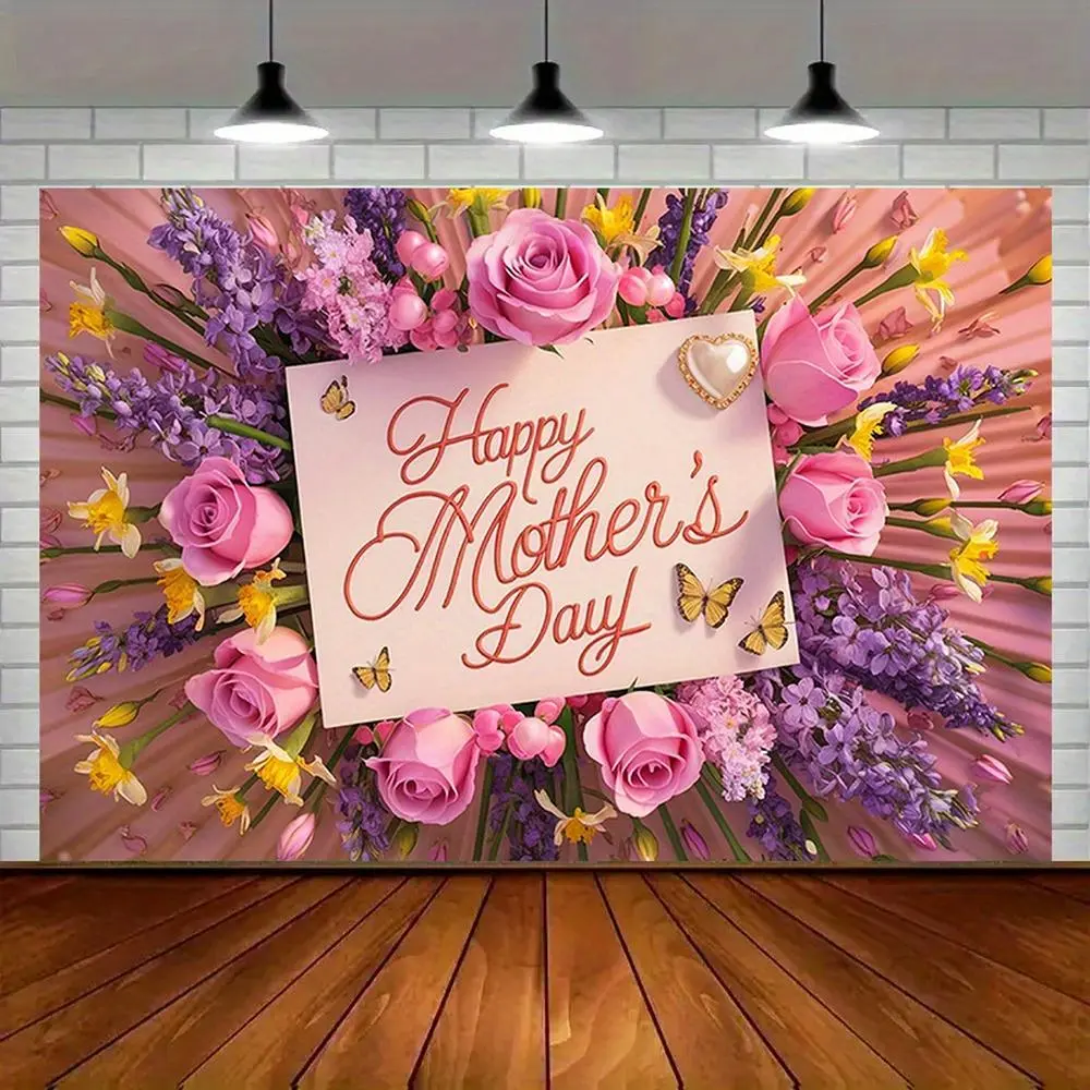 Glam Rose Gold 90th Birthday 2D Flat Banner - Durable White Polyester Indoor Backdrop Decoration, Textile Soft Furnishing for Home Use