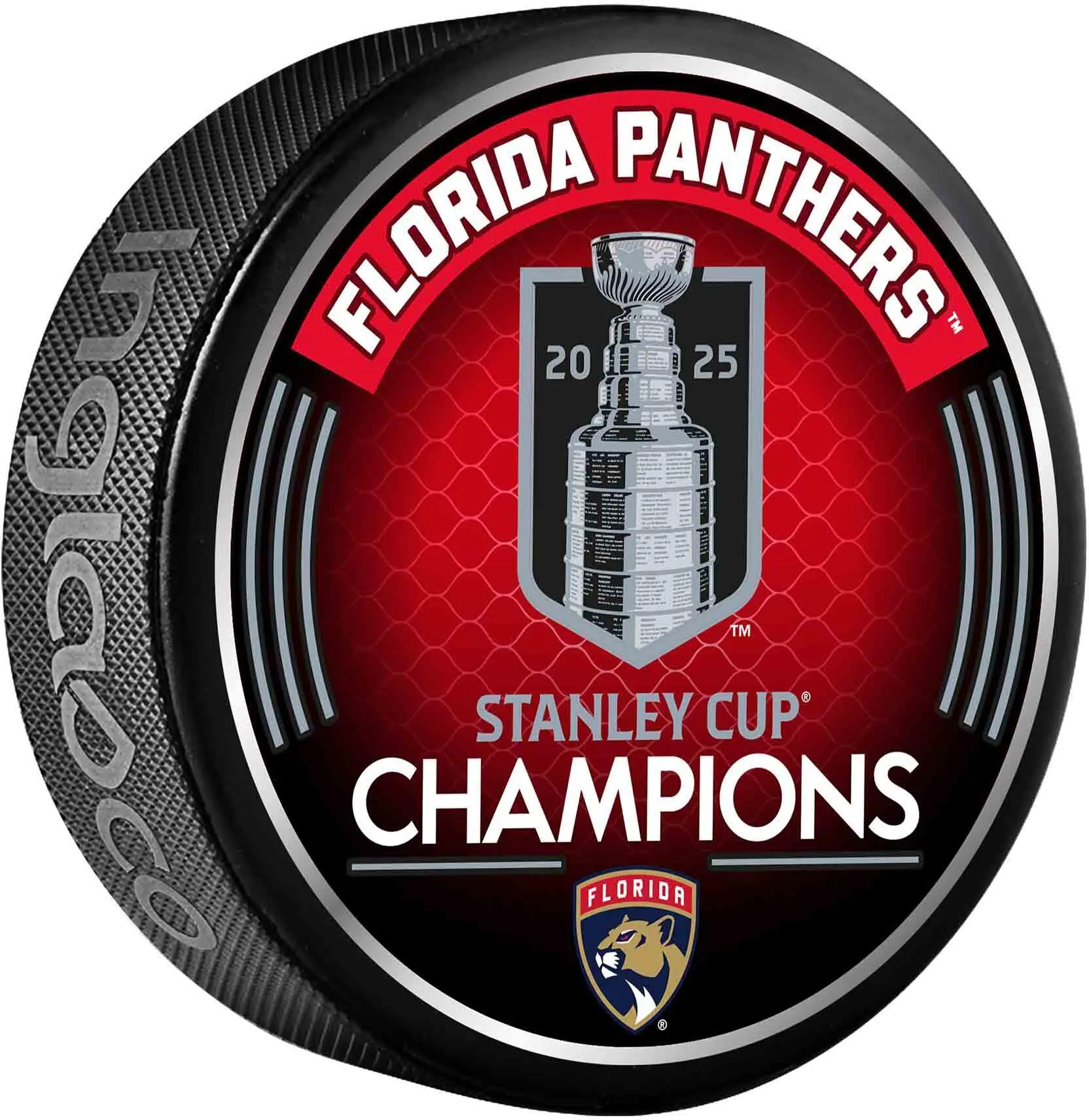 Florida Panthers Unsigned Inglasco 2025 Stanley Cup Champions Logo Hockey Puck