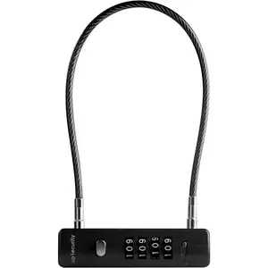 Heavy Duty Anti Theft Combination Cable Lock for Bike Scooter Helmet Fence Locker Gate, 12-inch 30cm Black Cable for Outdoor Storage Containers