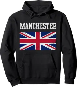 Manchester Flag United Kingdom Flag Union Jack Couples Group Pullover Hoodie