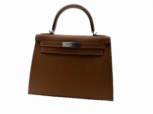 Pre-owned HERMÈS Epsom leather Tote Bags Hermes Togo Kelly Retourne 28 Gold Epsom Silver 7 2600038784675