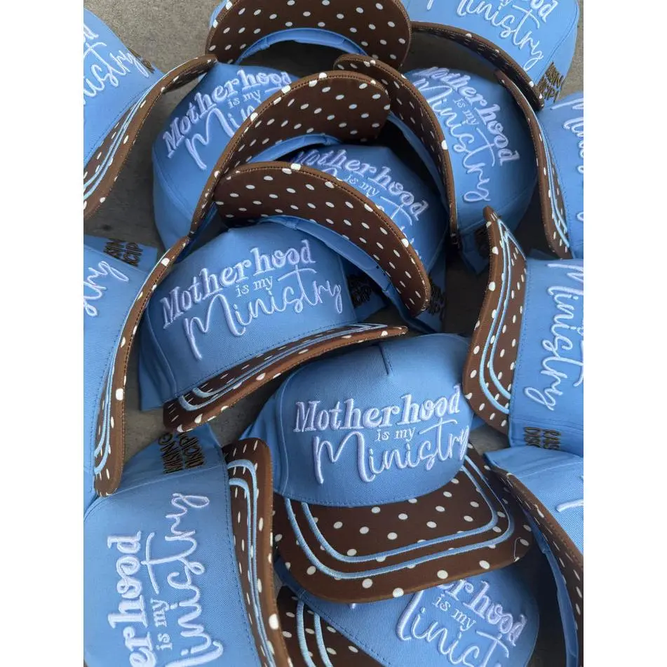 Motherhood Is My Ministry Puff Embroidered Hat Motherhood Is My Ministry Puff Embroidered Hat