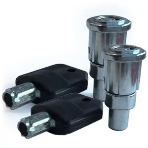 Locks & Keys Classic Machine - Vending Machines Top Lid Tubular Key Lock for Capsule, Candy, Vending Machine.Machine Lock and Key 1/4" (2pc - Key Y4)-