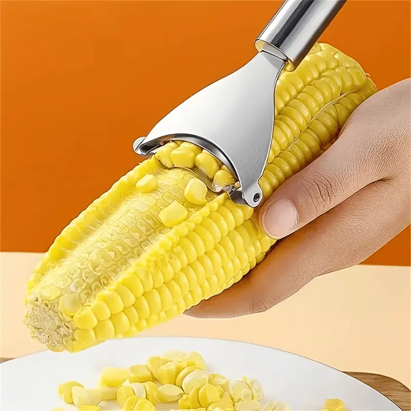 1pc Stainless Steel Corn Stripper with Cutting Function - Easy-Grip Cob Remover, Ergonomic Design, Reduces Hand Fatigue, Durable Camp Kitchen Gadget for Efficient Food Preparation, Outdoor Camping