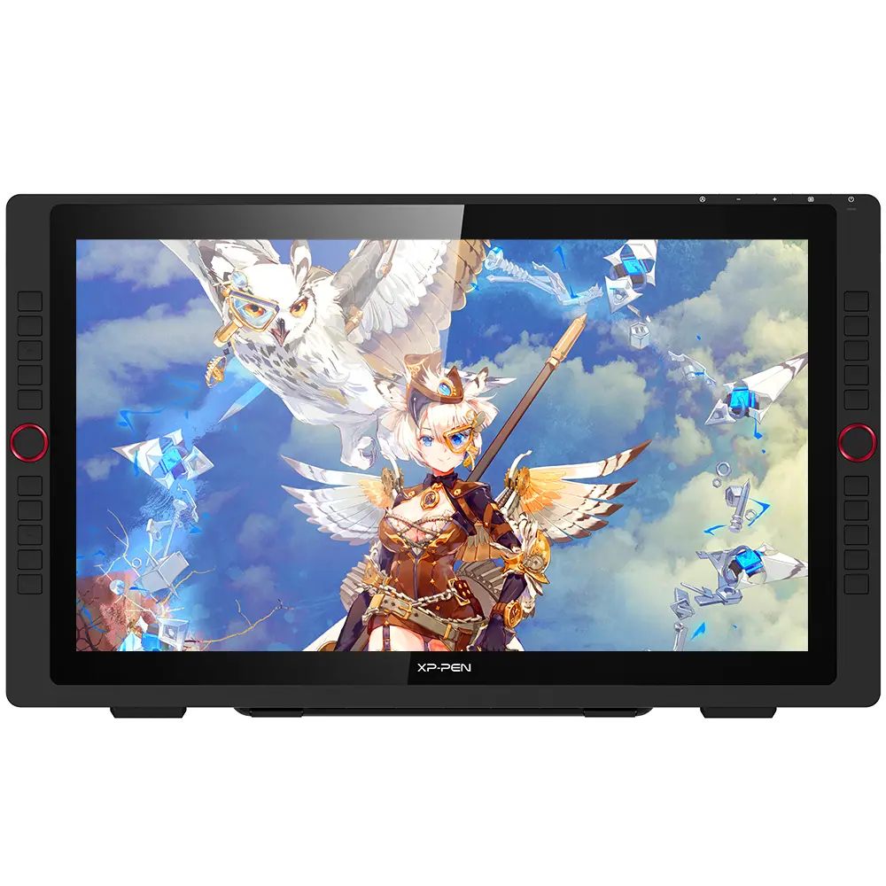 XPPen Artist 22R Pro Computer Graphics Tablet 120% sRGB with Battery-Free Stylus Full-Laminated with Screen 21.5 inch Pen Display with 20 Shortcut Keys & 2 Red Dial