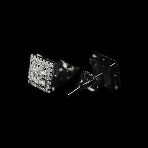 8MM VVS 4-Stud Cluster Earrings