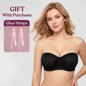HSIA Leopard Luxe Women's Convertible Strapless Minimizer Bandeau Bra Underwire Unlined for Large Bust