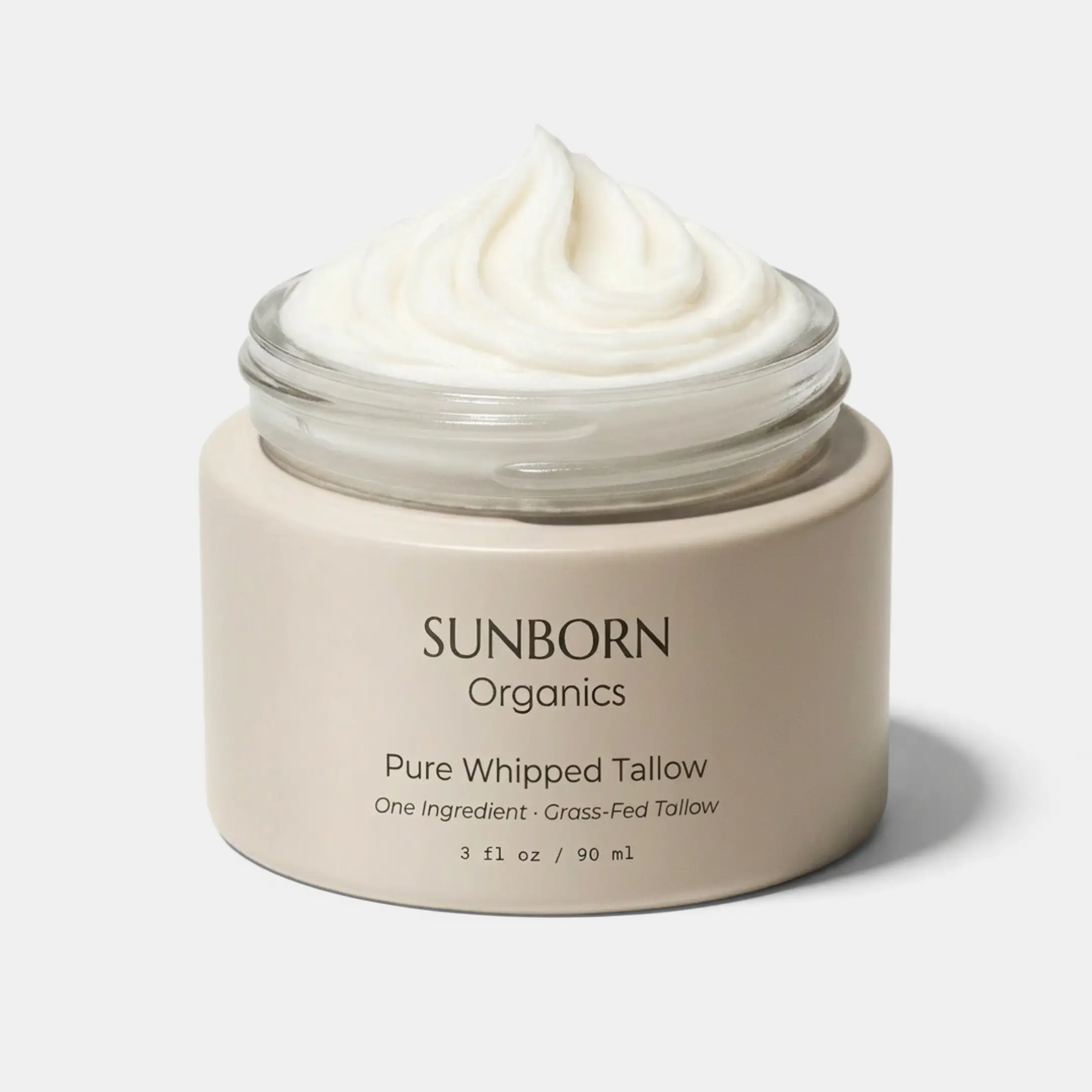 Pure Whipped Tallow (Unscented) | 1 Ingredient | Made in USA | 100% Grass-Fed Beef Tallow Face Moisturizer Cream Lotion for Dry Skin, Eczema, Sensitive Skin, Fragrance-Free