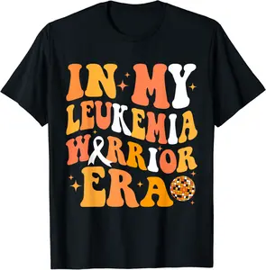 Leukemia Awareness In my Warrior Era Orange Ribbon Women T-Shirt - Clydebell Shop 69B0D8S66XHN