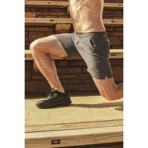 The Tribal Council | Shinesty Grey Tonal Island Block Ball Hammock® 5 Inch Athletic Shorts