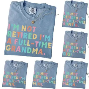 Custom Comfort Colors Retirement Grandma Shirt, Personalized Gift Mothers Day, Mama Nana Auntie Mimi Gigi Lala Yaya Lolly Grammy T-Shirt - AG