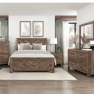 7 pcs brown living room set