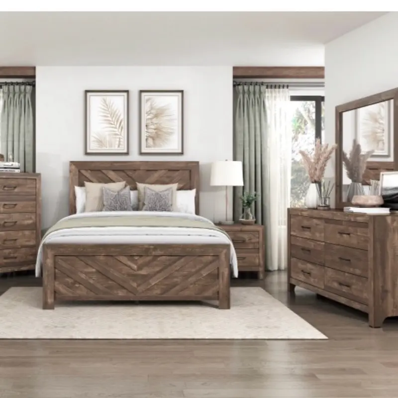 7 pcs brown living room set