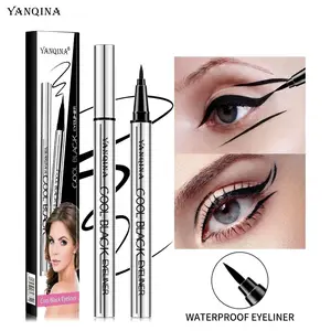 YANQINA Cosmetic Eyeliner - Long-Lasting, Lightweight, Waterproof, 24-Hour Smooth Application, Ultra-Creamy Silky Texture, Cool Black for Perfect Eye Definition