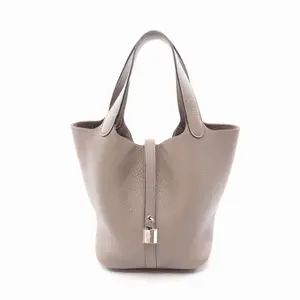 Pre-owned HERMÈS Calfskin Shoulder Bags Hermes Picotin Lock MM Handbag