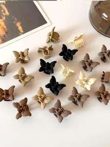 20 Pieces Mini Bangs Clips Set Matte Brown Princess Minimalist Style Hair Clips Assorted Designs for Women's Winter Autumn Fashion Holiday Outfits