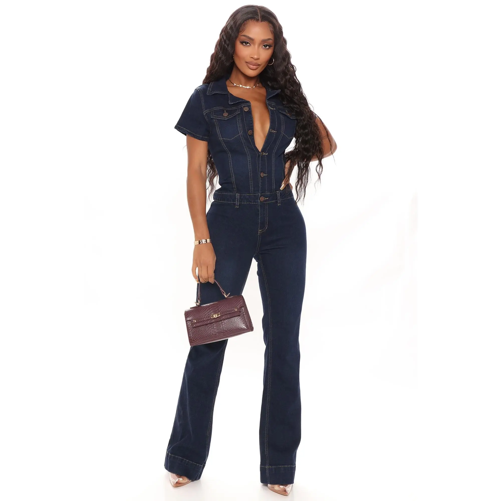 Day Dreaming Denim Jumpsuit - Denim
