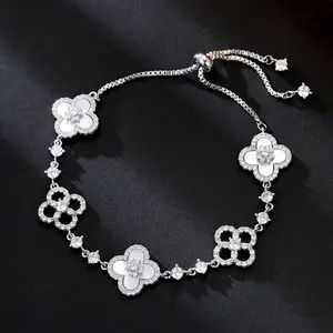 Adjustable Rose Quartz Bracelet Skin Friendly Design Waterproof Silver Color Rose Fast Free Dhl Shipping