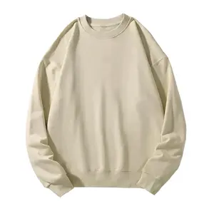 Holafish Unisex Fleece Crewneck Sweatshirt Soft Cotton Blend Long Sleeve Loose Fit Pullover Casual Korean Minimalist Style 2025 Sizes S-3X Womenswear Comfy