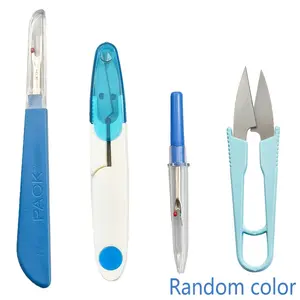 4-Piece Stainless Steel Seam Ripper Set, Includes Colorful Thread Remover, Seam Rippers, and Line Cutters, Ideal for Fashion Designers, Sewing Tools