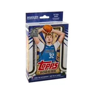 Topps 2025-2026 NBA Basketball Trading Card Hanger Box 59 Total Cards Collectible Sports Trading Cards