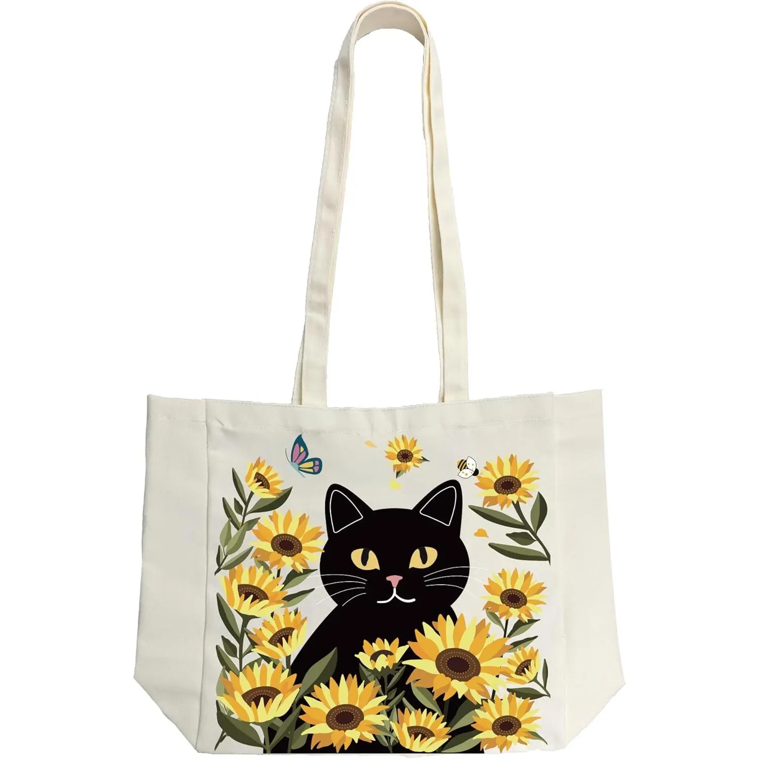 Aesthetic Canvas Tote Bag -  Spacious  Bag for Women Shopping, Work, Gym, Travel