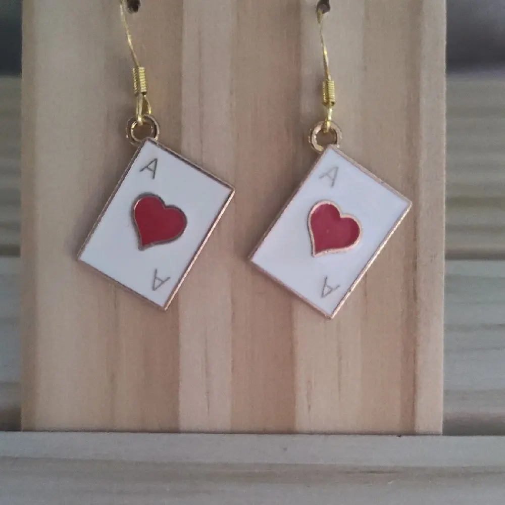 Poker Card Earrings