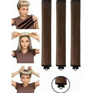 3 Pcs Hair Rollers Set, Satin Heatless Curling Kit, Heatless Hair Curlers, High Resilience Rubber, Soft & Durable, Perfect for Sleeping, Home Use, Heatless Styling Kit, Heatless Styling Tools