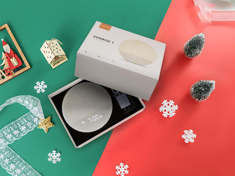 Sunrise Alarm Clock and Sound Machine Nightlight, Home Decor, Digital Dimmable Clock for Bedroom, 26 Sleep Sounds, White Noise Machine for Adults, Wake Up Light Alarm Clock Decor