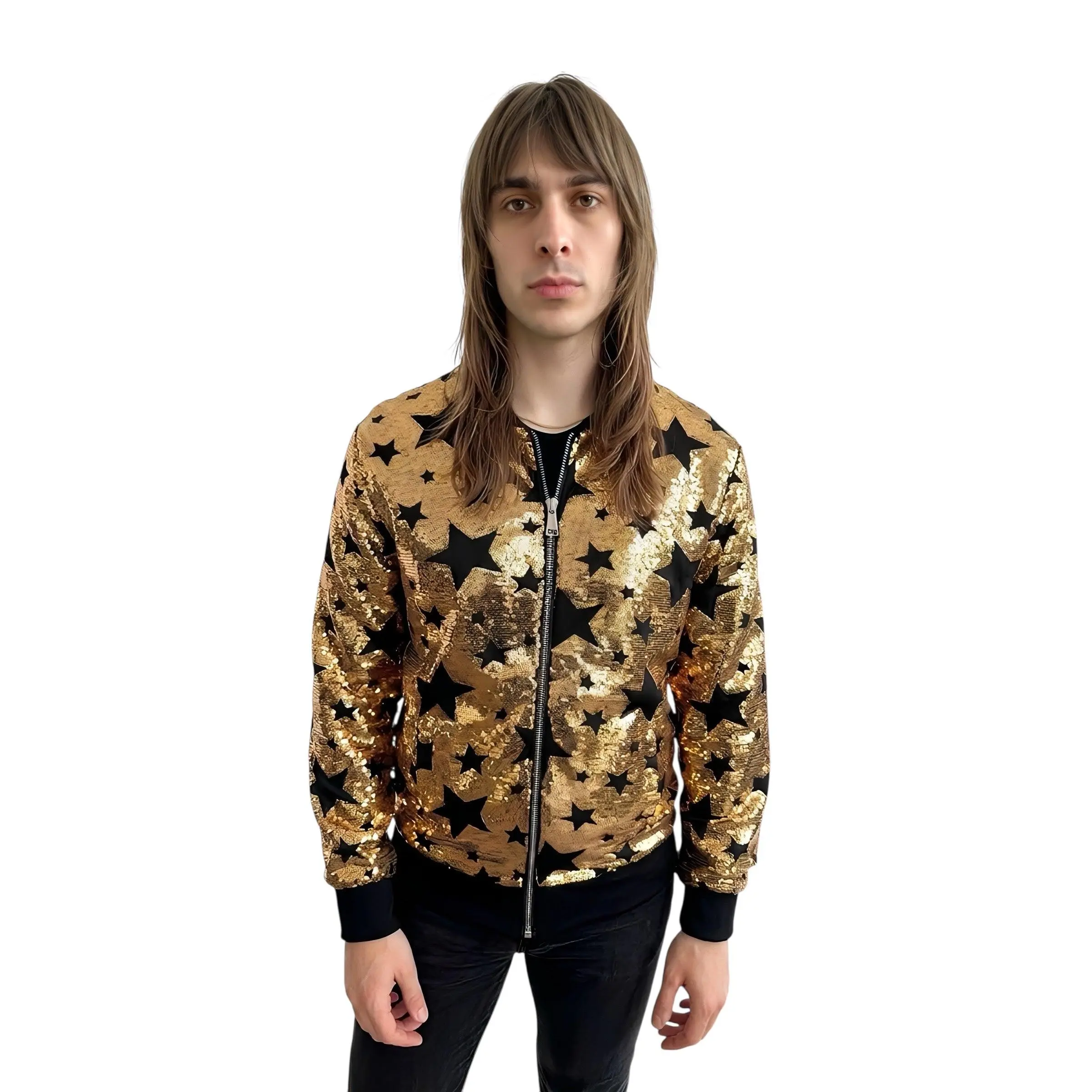 Any Old Iron Mens Goldie Bomber Jacket