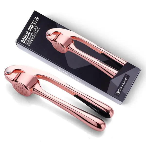 Kitchen Garlic Press, Rust Proof & Dishwasher Safe Garlic Mincer, Durable Garlic Crusher, Easy to Clean and Squeeze