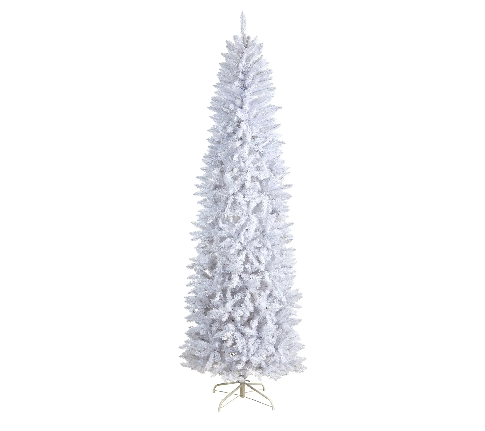 Nearly Natural 8' Slim White Artificial Christmas Tree Nearly Natural 8' Slim White Artificial Christmas Tree