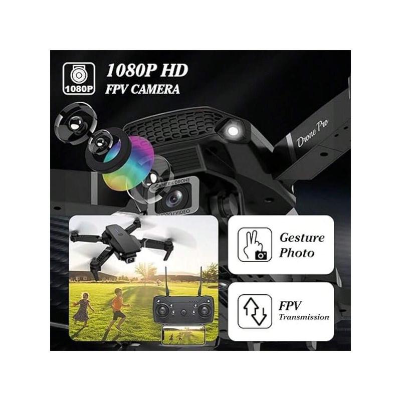 【Ships Today】Drone With Camera For Adults, 1080p HD Foldable Drone With Stable Hover, 60° Flips, 3-Gear Speeds, One Key Take Off/Land, Toys Gifts, Beginner For Christmas Gifts