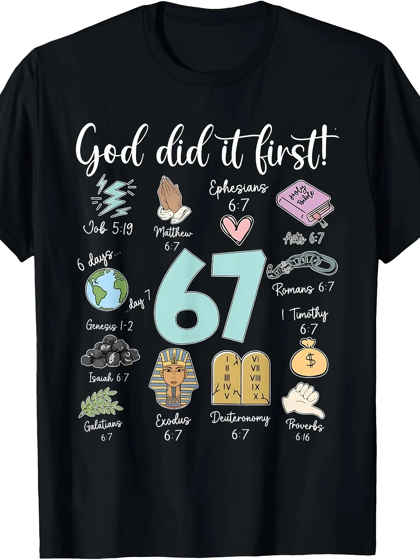 Funny God Did It First 67 Meme Christian Bible Lon