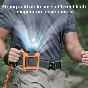 2026 Summer New Multifunctional Electric Fan Personal Waist Portable Rechargeable Fan,Strong Wind Power,With Lanyard,10000mah Battery,Power Bank,5 Speeds Airflow,8h Runtime Super Long Standby,Wearable Belt Fan For Outdoor,Jobsite, Farms,Traveling,Fishing