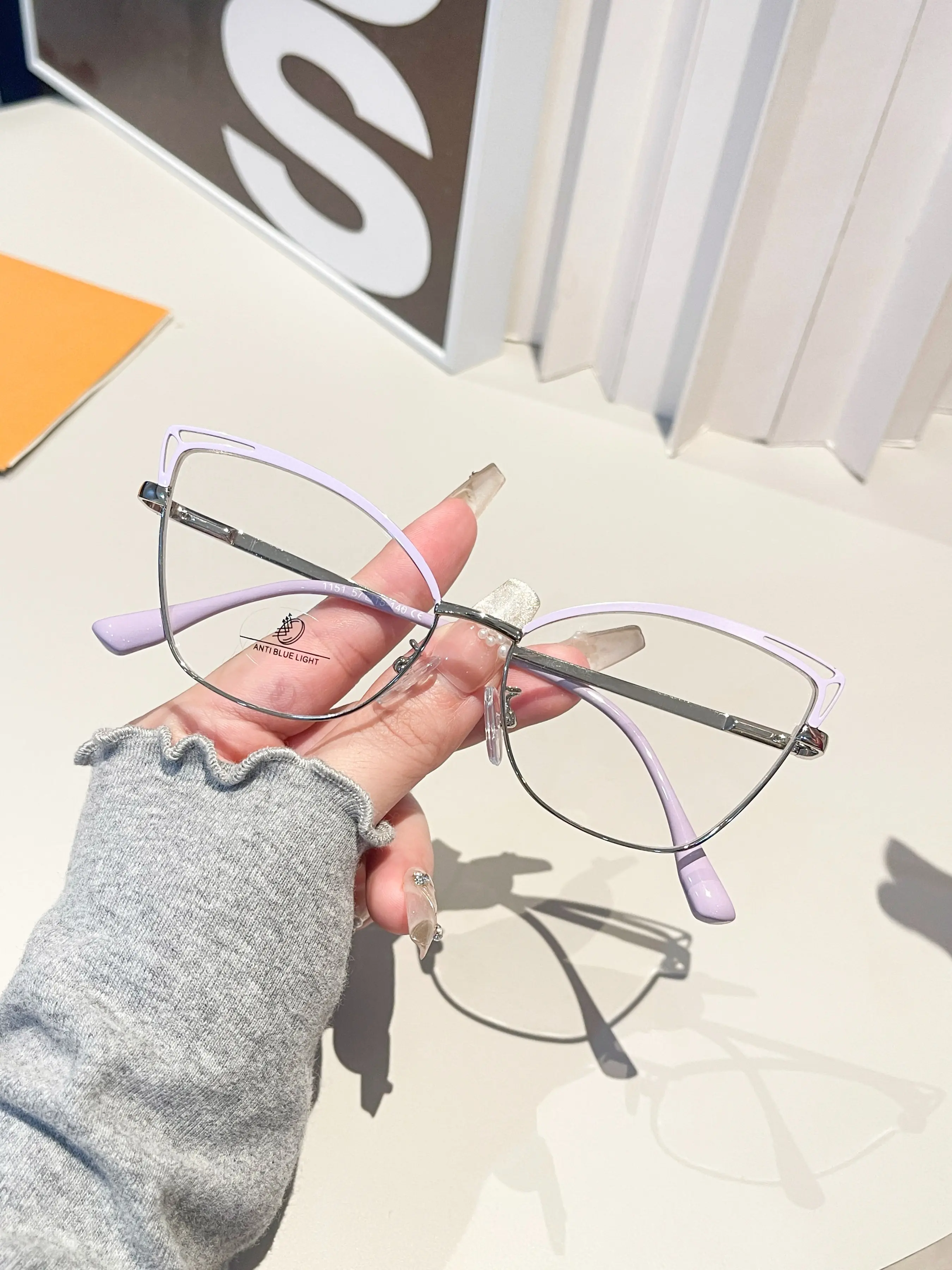 Fashion Cat Eye Frame Eyeglasses, Casual Anti-blue Light Eyeglasses for Women & Men, Fashion Eyeglasses for Work, Daily Clothing Decor, for Student Daily Use, Stylish Glasses, Trendy Frames, Stylish Trendy Eyewear