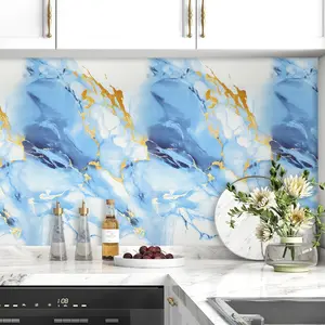 Marble Texture Self-Adhesive Wallpaper Roll, Marble Pattern Wallpaper, Waterproof Peel and Stick Wall Paper for Home Decor, Interior Walls, Living Room Bedroom Kitchen Cabinet Renovation, Peel and Stick Wallpaper Designs
