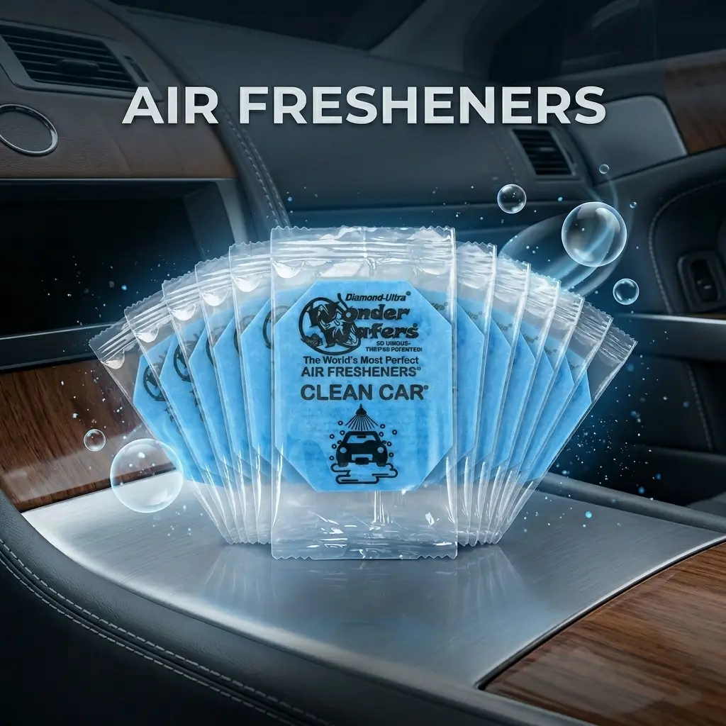 Wonder Wafers - Diamond-Ultra Scented Car Air Fresheners - Individually Wrapped (15 Per Pack) (Clean Car)