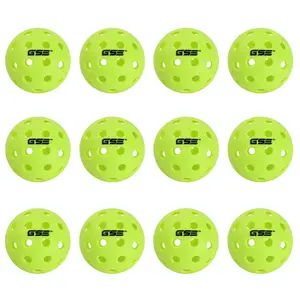 GSE 12 Pack Outdoor Pickleball Balls, 40 Hole USAPA Standard Pickleballs for Practice, Training & Tournament Play