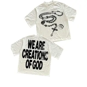 With 'We Are Creations Of God' Slogan Printed T-Shirts, Cotton T Shirt Unisex T-Shirts, Casual And Comfortable To Wear Men's T - Shirt Ideal For Both Casual Outings And Home Relaxation Funny T Shirts